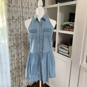 Forever21 cute denim button up dress